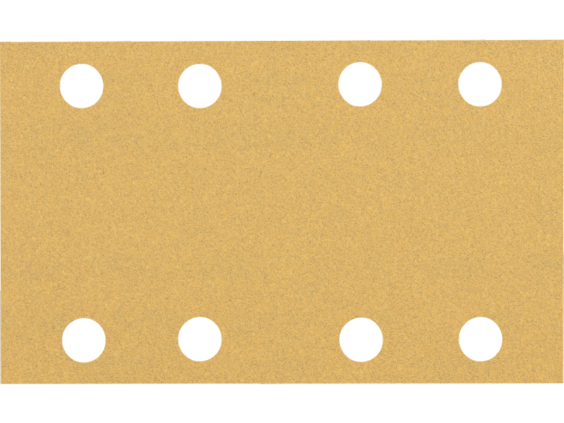 Brusni papir EXPERT Bosch z 8 luknjami za vibracijske brusilnike, Dimenzije: 80x133mm, Zrnatost: 100, 2608900880